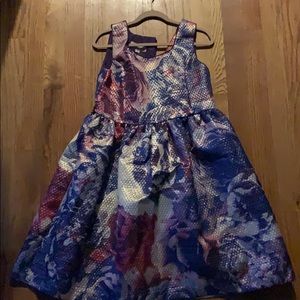 Metallic floral formal dress